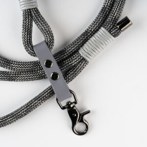 Alternative view of Cool Grey Rope Biothane Leash