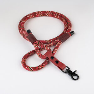 Crimson Red rope Biothane Leash