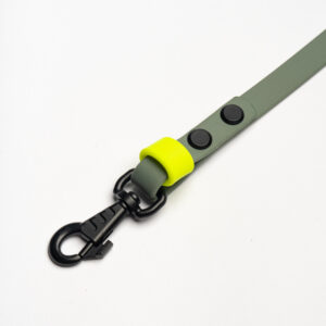 Neon yellow biothane leash
