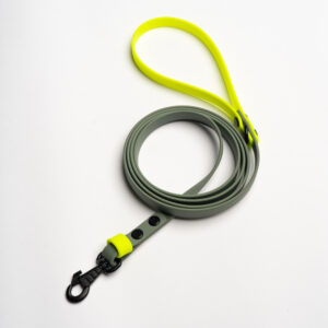 Neon yellow biothane leash