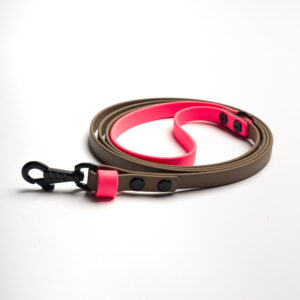 Neon pink biothane leash