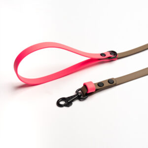 Neon pink biothane leash