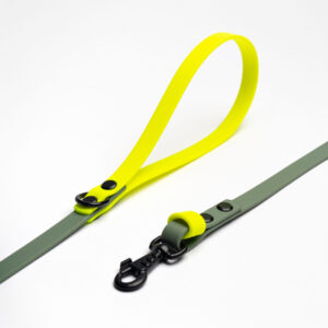 Neon yellow biothane leash